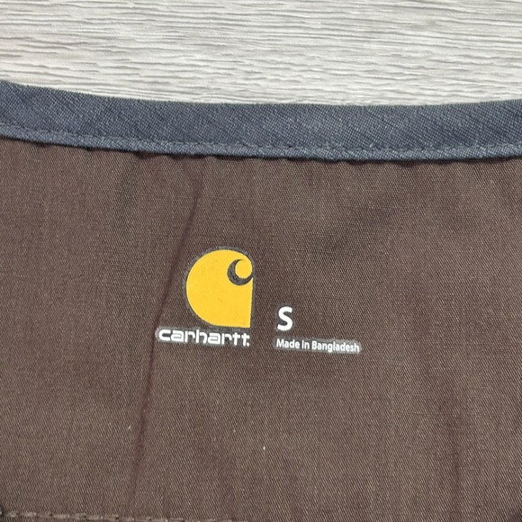 NEW Carhartt Scrub Shirt Mens Small Dark Pewter Ripstop V-Neck Clinic C15108 - Picture 5 of 10